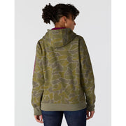Carhartt Women's Relaxed Fit Midweight Logo Sleeve Graphic Printed Hoodie, Dusty Olive Vintage Camo, Medium, 107267