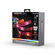 Jem Accessories Monster Smart Sound Reactive RGBW LED Light Strip, Multi-Color Multi-White, 16.4ft