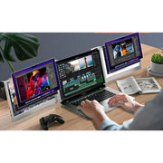 LIMINK S19 Portable Triple Monitor Extender with 14'' Screen, Silver