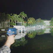 As Seen On TV Star Patrol Flashlight, Tactical, 9,000 Lumens, 10 Modes, Built-In Kickstand, Phone Charger, Water-Resistant