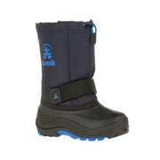 Kamik Rocket Kids Waterproof Insulated Snow Boots with Reflective Safety, Navy, Medium Width, NK4125S