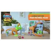 Spin Master Paw Patrol Lift & Race Dino Playset with 25 cm Brachiosaurus, Marshall Pup Squad Racer, Rhubarb Figure, Multicolored, 6075941