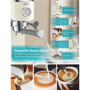 Gevi Gecme418e-U+Gecgi406b-U7 20 Bar Professional Espresso Machine with 35 Precise Grind Settings, Single