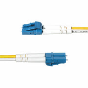 StarTech Fiber Optic Cable, 1m LC to LC UPC OS2 Single Mode Duplex, 9/125, 100G, LSZH Yellow, SMDOS2LCLC1M