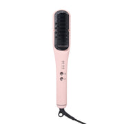 L'ange Hair SteamSmooth Steam Smoothing Comb, Coconut Oil Infused Ceramic Bristles, Ionic Frizz Control, Adjustable Heat, Pink
