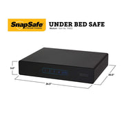 SnapSafe Under Bed Gun Safe, Medium, Black, 26 x 20 x 5 in, Electronic Lock with Key Backup, Heavy-Duty Steel Construction, 75402