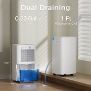 Ukoke Portable Dehumidifier, 34-Pint Capacity, Energy Star Most Efficient 2025, Ultra Quiet Operation, Auto Shut-Off, 1750 Sq. Ft Coverage, UDH0125