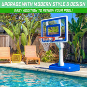GoSports BB-SPLASHHOOP-E Splash Hoop Elite Pool Basketball Game Set