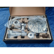 Signature Hardware Lexia Pressure Balanced Tub and Shower Faucet Set with Rainfall Shower Head, Polished Nickel, 483901
