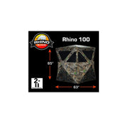 Rhino Blinds R100-RTE Durable 2 Person Outside Game Hunting Ground Blind, Realtree Edge