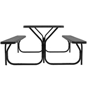 Costway OP3499BK Picnic Table Bench Set Outdoor Backyard Patio Garden Party Dining All Weather Black