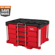 Milwaukee 48-22-8444 22 in. Modular 4-Drawer Tool Box with Metal Reinforced Corners, Red