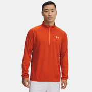 Under Armour 1382797-844 Tech Textured Half-Zip Pullover - Orange Base - XL