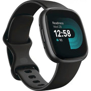 Fitbit FB523BKBKL-BNDL Versa 4 Smart Watch, Black, Graphite Aluminum