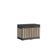 Keter Kentwood 50 Gallon Resin Deck Box, Lockable Outdoor Storage with Ashwood Wood-Look Finish, Weather-Resistant, Built-In Handles, 350 lb Load Capacity, 271086