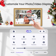 RCA Uhale WiFi Digital Photo Frame, 10.1 Inch 1080p HD IPS Touch Screen, 32GB Storage, USB SD Slot, Auto Rotate, Wall Mountable, Gold