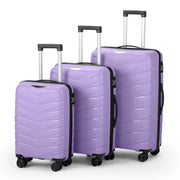 Zimtown 3 Piece Suitcases, PP Hard Shell Suitcase 20 24 28 Inch