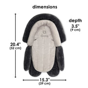 Diono Cuddle Soft 2-Pack 2-in-1 Baby Head Neck Body Support Pillow, Black Storm