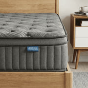 Trujae 12 Inch Queen Gel Memory Foam Hybrid Mattress, Medium Firm Comfort, Cooling Gel Layer, Pocket Coils, Breathable Support, 19054053942