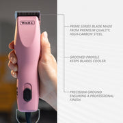 Wahl Professional KM2+ 2-Speed Corded Pet Clipper with #10 Prime Blade, Lightweight Quiet Design, 14-Foot Cord, Pink