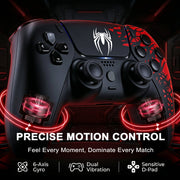 Rotacess Wireless Game Controller for PS5 with Dual Vibration, Motion Sensor, Screenshot Function, 3.5mm Audio Jack, Grey