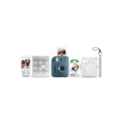 Fujifilm Instax Mini 12 Instant Camera Bundle with Rhinestone Wrist Strap, Hard Clear Case, Metallic Photo Album, Disco Ball Photo Holder, Stormy Weather