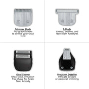 Wahl 9888-600 Lithium Ion Multi Groom All-In-One Trimmer, Silver