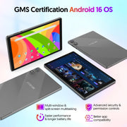 FITIFUN 10.1 Inch Android Tablet, Penta-Core A333 Processor, 8GB RAM, 32GB Storage, 1TB Expandable, HD IPS Display, Dual 2MP Cameras, Gray, M10
