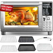 NuWave 020812W Bravo XL Pro Smart Oven 30QT 1800-Watt Stainless Steel Convection Oven 12-in-1