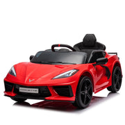 UBesGoo LZ-910 12V Licensed Chevrolet Corvette C8 Electric Ride on Car for Kids, Red