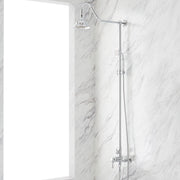 Alliston Exposed Pipe Shower with Hand Shower - Chrome