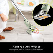 Shark VACMOP Cordless Hard Floor Cleaner with Powerful Suction, LED Headlights, No-Touch Disposable Pad System, Lime Green, VM252GN