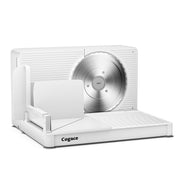 Cogace Elite Electric Food Slicer with 6.7-Inch German RSG Stainless Steel Blade, Foldable Design, Child Safety Lock, Adjustable 0-20mm Thickness, White, Q818