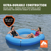 Ozark Trail Water Hammock Lake Float, Blue, Fits 3 People, Connectable Buckles, Mesh Bottom, 1143901USX26