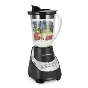 Hamilton Beach 53530F Wave Action Quiet Blender, 48 oz. Glass Jar, 12 Blending Functions, Black