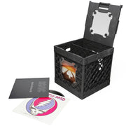 UbeCube CrateVinyl Vinyl Record Storage Crate with Divider and 2 Clear Panels, Black, Modular Cube 210002-VK-UC01