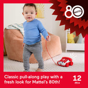 Fisher-Price Red Chatter Telephone Toy Rotary Phone with Rotary Dial and Moving Eyes, Multicolor, Mattel 80th Anniversary Edition JGG97