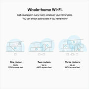 Google Nest Wifi AC2200 Mesh Router, Dual-Band AC2200, Ethernet Ports, 2200 Sq Ft Coverage