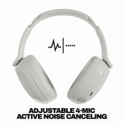 Skullcandy Hesh 540 ANC Wireless Over-Ear Headphones, Active Noise Cancelling, THX Spatial Audio, Up to 65 Hours Battery, Bone White, S6HAW-T001