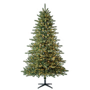 Holiday Time SG76M3ZABD00 7.5' Pre-Lit Milford Pine Green Artificial Christmas Tree with LumaDazzle Color, Green