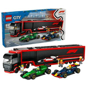 LEGO 60445 City F1 Truck with RB20 & AMR24 F1 Car Toys - Model Car Building Toy Set for Kids, Boys and Girls, Ages 8+