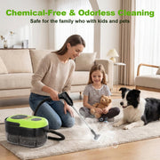 KANFUAQ Handheld Steam Cleaner, 2500W Power, 3-Level Adjustable Steam, 1.4L Large Tank, 15-Piece Accessory Kit, Portable Steamer for Home Car Kitchen Bathroom, TC-SC-005