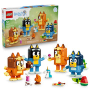 LEGO Bluey Brick-Built Bluey Family Building Toy Figures, Customizable Heeler Family with Accessories, Multicolor, 466 Pieces, 6590588
