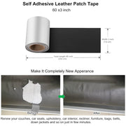 Miaochuan Self Adhesive Leather Repair Patch Tape, Durable Vinyl Repair Kit for Couches, Furniture, Car Seat
