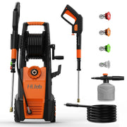 HiJob S2HJ-VC03 Electric Pressure Washer 4000 PSI Pressure Washers w/ 20 ft Hose 4 Nozzles Max 2.6 GPM Power Washers