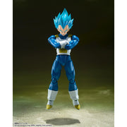 Bandai Spirits S.H.Figuarts Super Saiyan God Super Saiyan Vegeta Action Figure with Pearl Blue Aura, 135mm, BAS66458