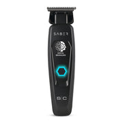 StyleCraft Precision Saber Professional Hair Trimmer, Cordless Battery-Powered, Full Metal Body, Digital Brushless Motor, Black, SC403BP