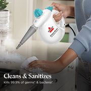 BISSELL Steam Shot Extended Reach Handheld Steam Cleaner, 1000W, 16ft Cord, 10 fl oz Tank, Chemical-Free Cleaning, 4171W