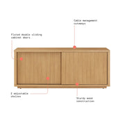 Beautiful Fluted TV Stand for TV's up to 70