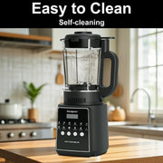 Soulgenix Blender for Smoothies, 50 oz Capacity, 1200W Peak Power, Self-Cleaning Stainless Steel Blade, Black
